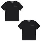 Boys Mini Me Black Logo T-Shirts ( 2 Pack ), 1, hi-res
