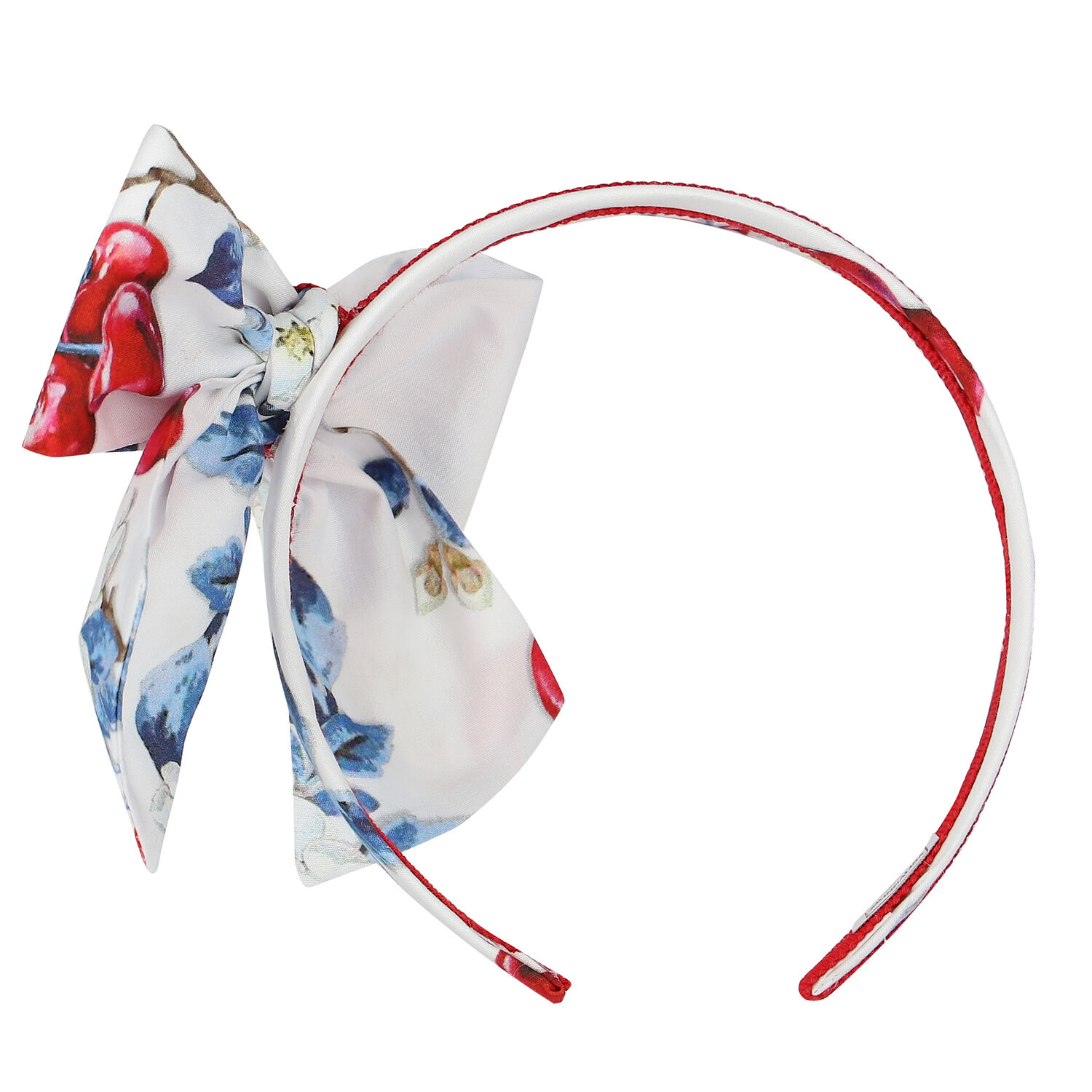 طوق شعر بنات بطبعة باللون الأبيض, 1, hi-res