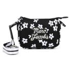 Girls Black Flower Logo Handbag, 1, hi-res
