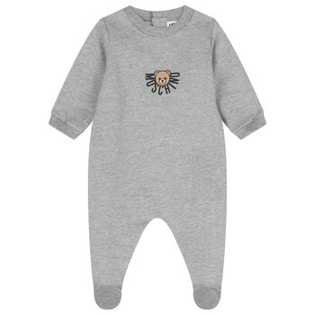Grey Teddy Bear Logo Babygrow