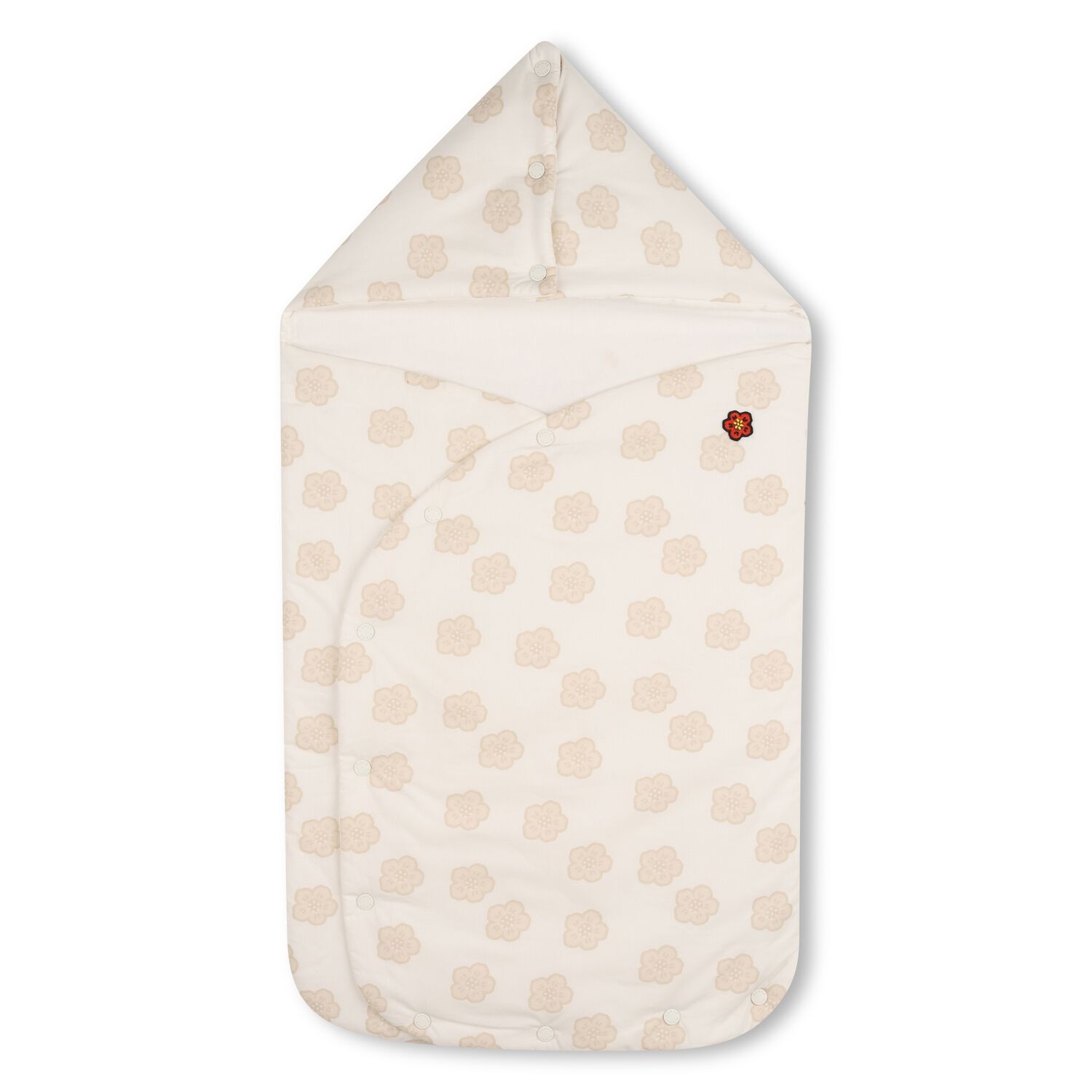 Ivory & Beige Boke Flower Reversible Baby Nest, 1, hi-res