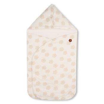 Ivory & Beige Boke Flower Reversible Baby Nest