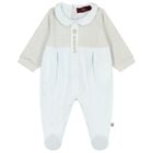 Baby Boys Blue Logo Babygrow, 2, hi-res