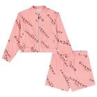 Girls Pink Logo Shorts Set, 1, hi-res