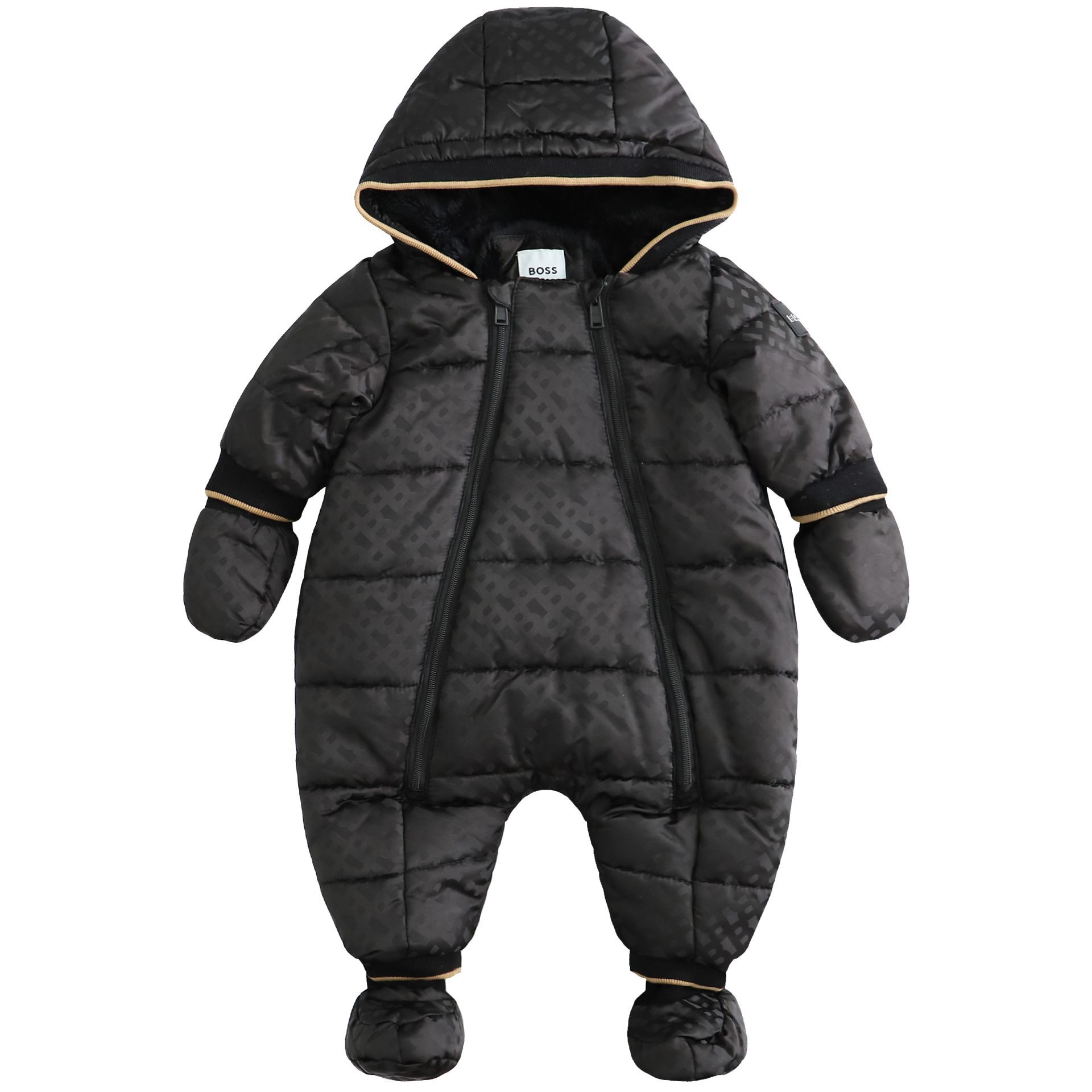 BOSS Baby Boys Black Logo Snowsuit Junior Couture Bahrain