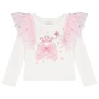Girls Pink & Ivory Tulle Fairy Wings Skirt Set, 1, hi-res