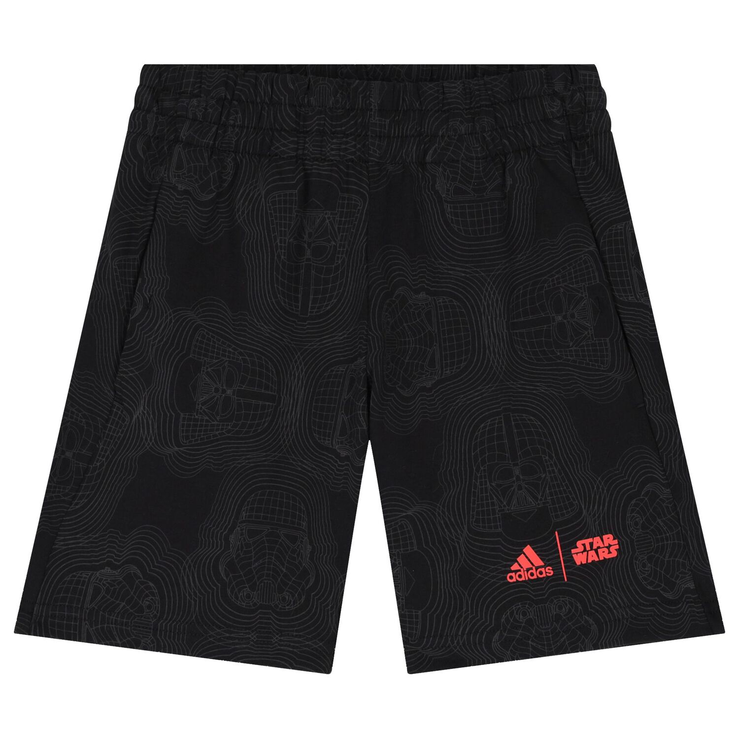 Boys Grey & Black Logo Star Wars Shorts Set, 1, hi-res