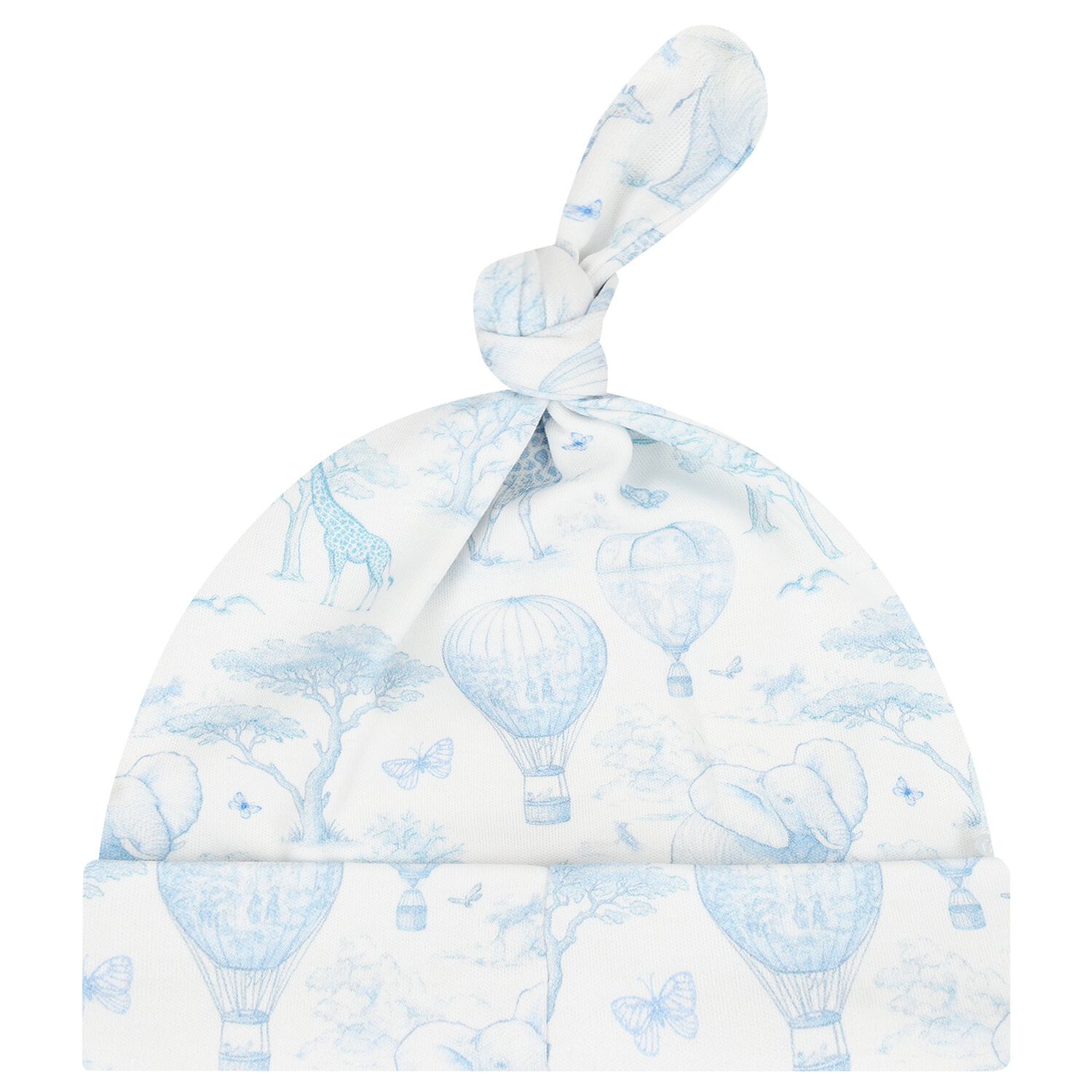 Baby Boys White & Blue Africa Hat, 1, hi-res