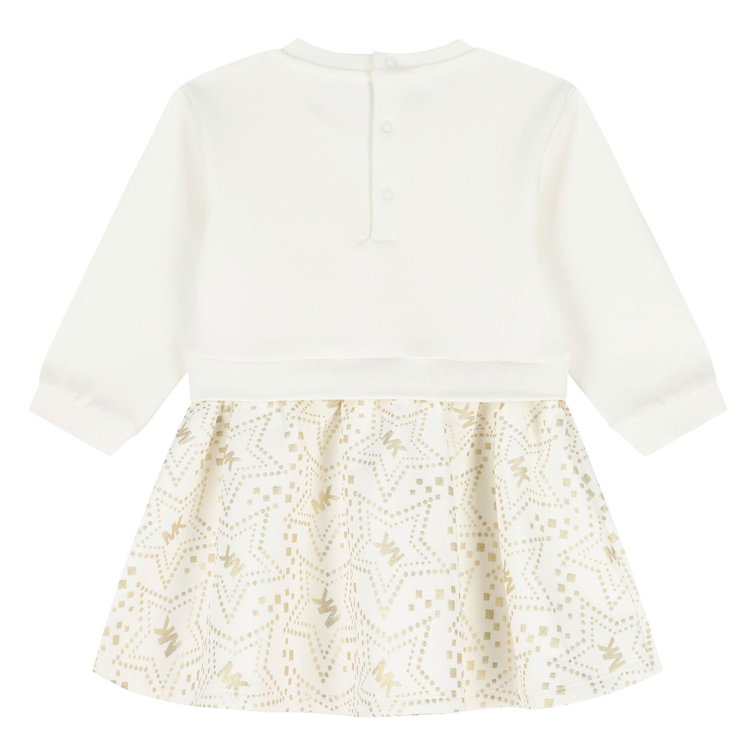 Youngeer Girls Ivory & Gold Star Dress, 1, hi-res