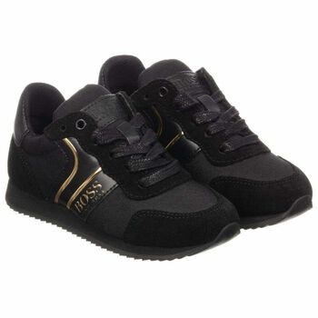 Boys Black & Gold Trainers