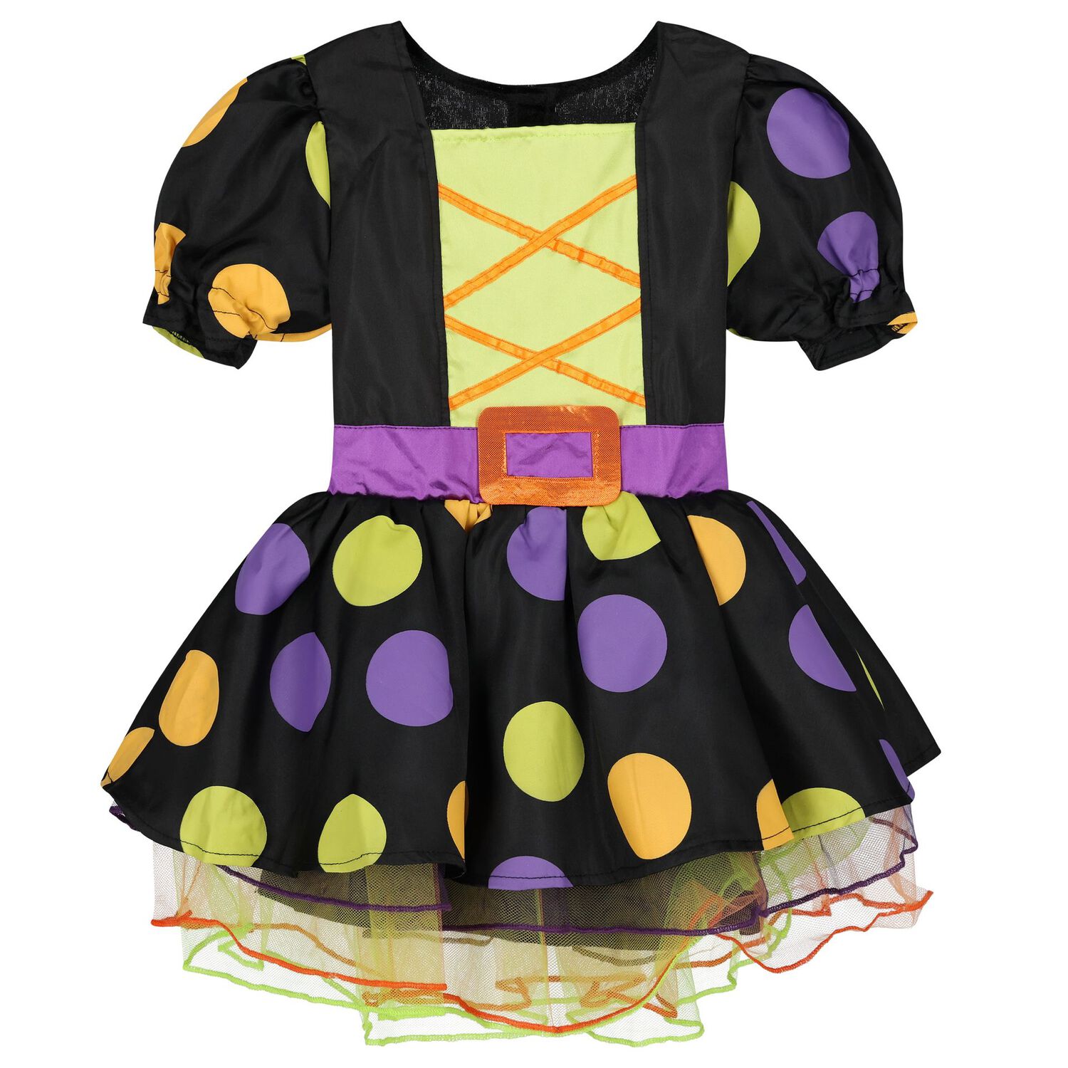 Younger Girls Black Halloween Witch Costume, 1, hi-res image number null