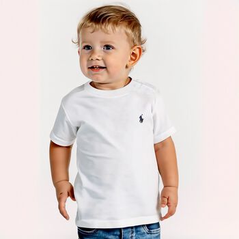 Baby Boys White Logo T-Shirt