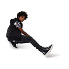 Boys Dark Grey Logo Denim Jeans, 1, hi-res