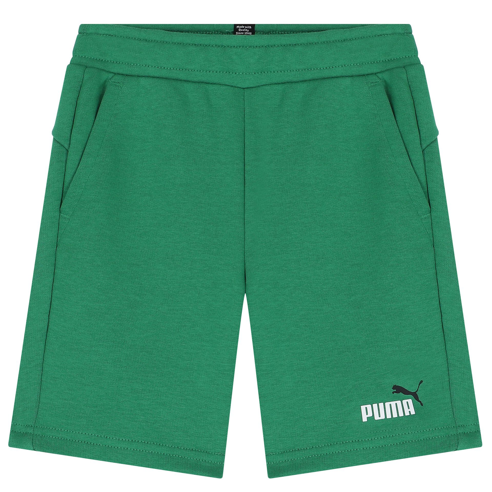 Puma Boys Green Logo Shorts Junior Couture