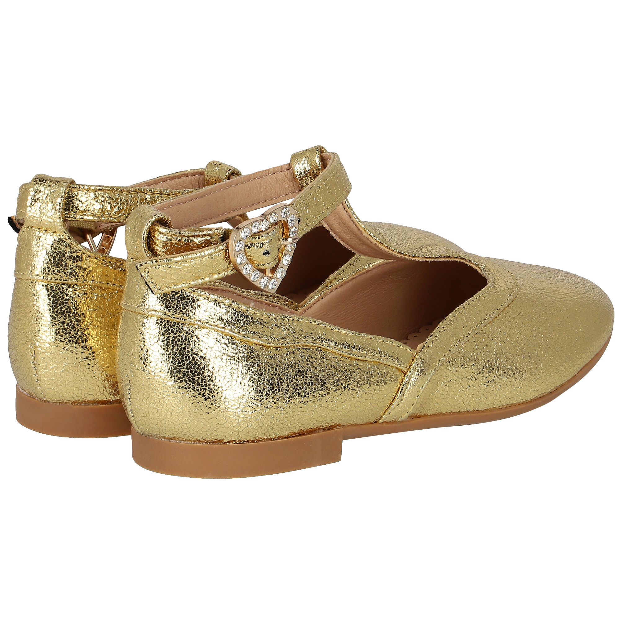 Girls gold shoes size new arrivals 3