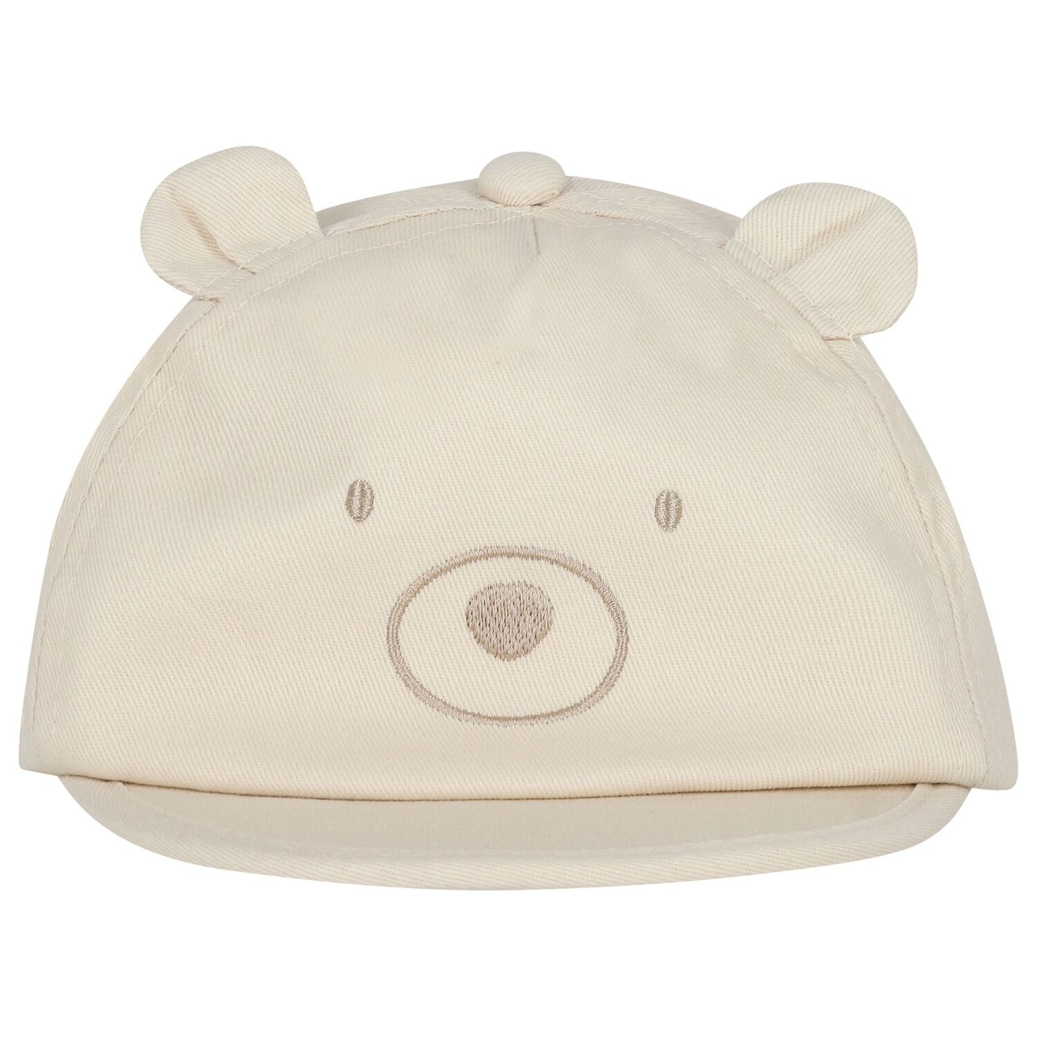 Younger Boys Beige Teddy Bear Cap, 1, hi-res