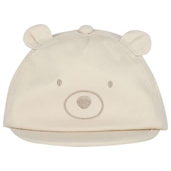 Younger Boys Beige Teddy Bear Cap