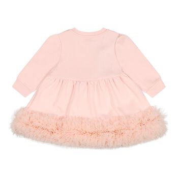 Baby Girls Pink Tulle Ruffle Hem Dawn Dress