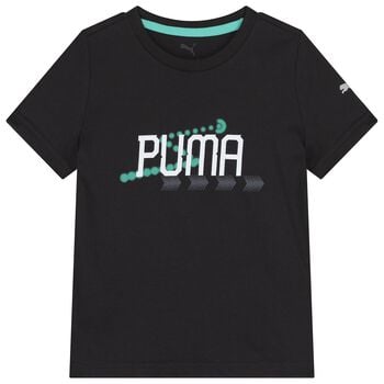 تيشيرت بالشعار باللون الاسود للاولاد 