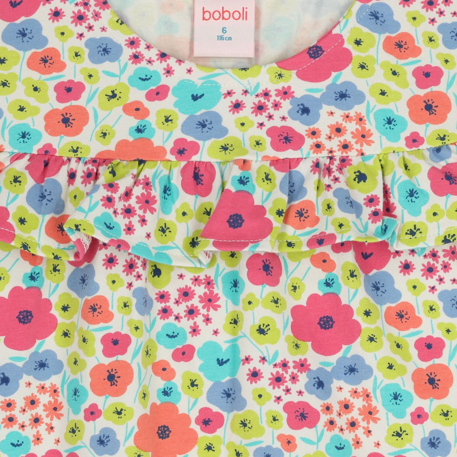 Girls Multi-Coloured Floral Blouse, 1, hi-res