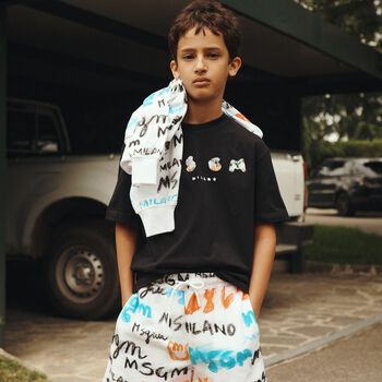 Boys White Logo Shorts