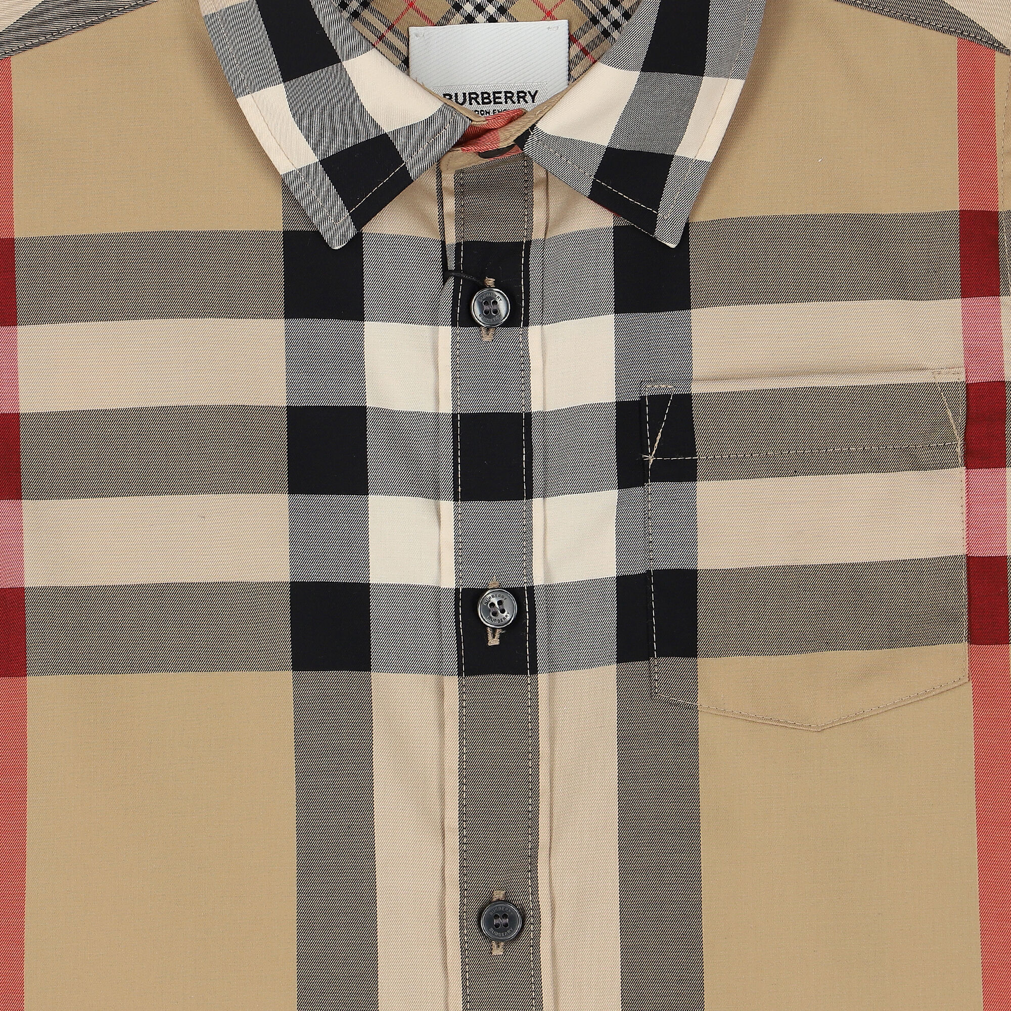 Burberry Boys Beige Checkered Shirt | Junior Couture