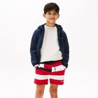 Boys Red & White Stripe Shorts, 1, hi-res