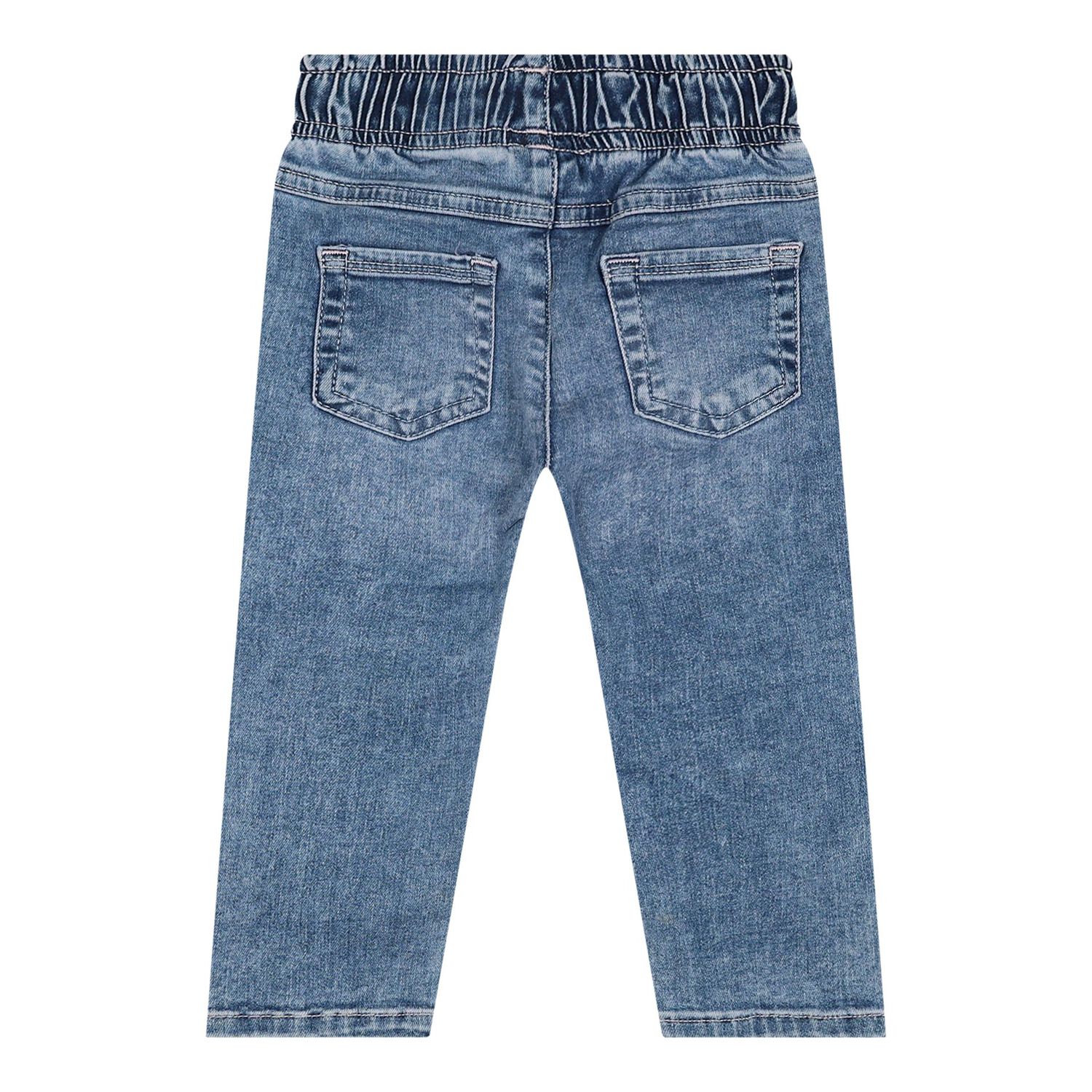 Baby Girls Blue Logo Denim Jeans, 1, hi-res