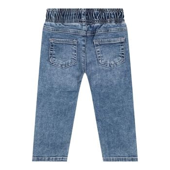 Baby Girls Blue Logo Denim Jeans