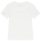 Boys White Logo T-Shirt, 4, hi-res