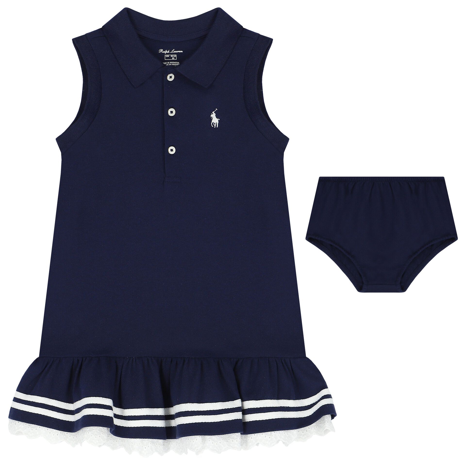 Girls navy polo dress shop