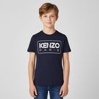Boys Navy Blue Logo T-Shirt, 2, hi-res