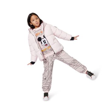 Girls Pink Bandana Mickey Mouse Joggers