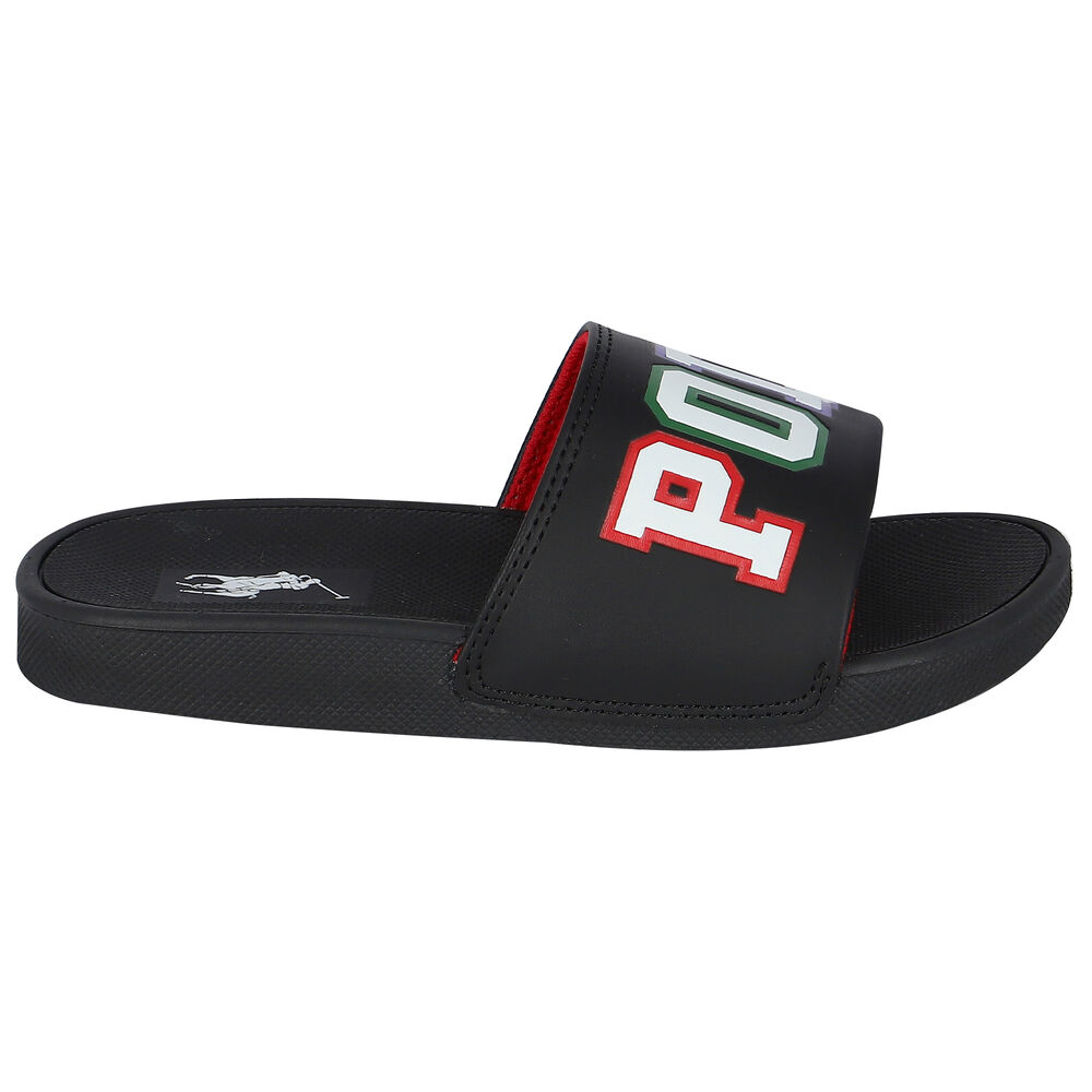 ralph lauren black sliders