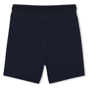 Younger Boys Navy Blue & Green Shorts