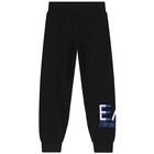 بنطلون رياضى أولاد بالشعار باللون الاسود, 2, hi-res