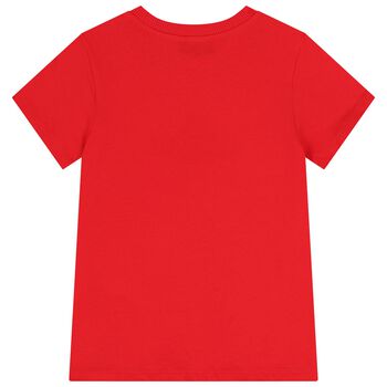 Red Teddy Bear Logo T-Shirt