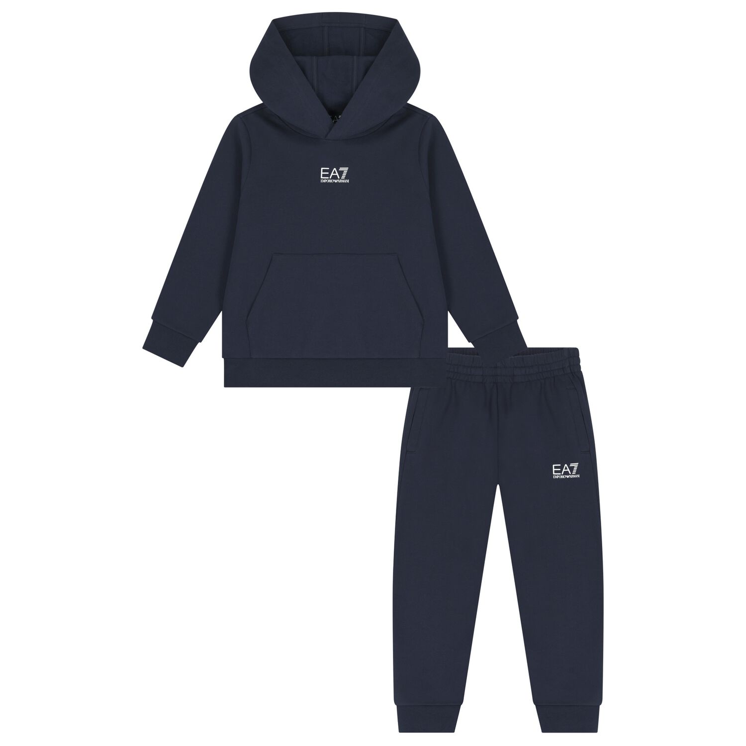 Boys Navy Blue Logo Tracksuit, 2, hi-res