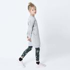 Girls Grey Tiger Sweatshirt Dress, 1, hi-res