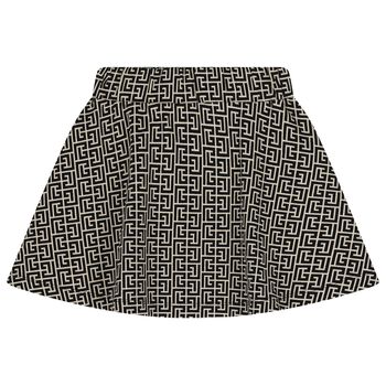 Girls Black & Beige Skirt