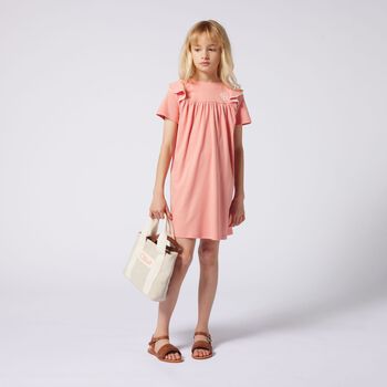 Girls Pink Logo Dress