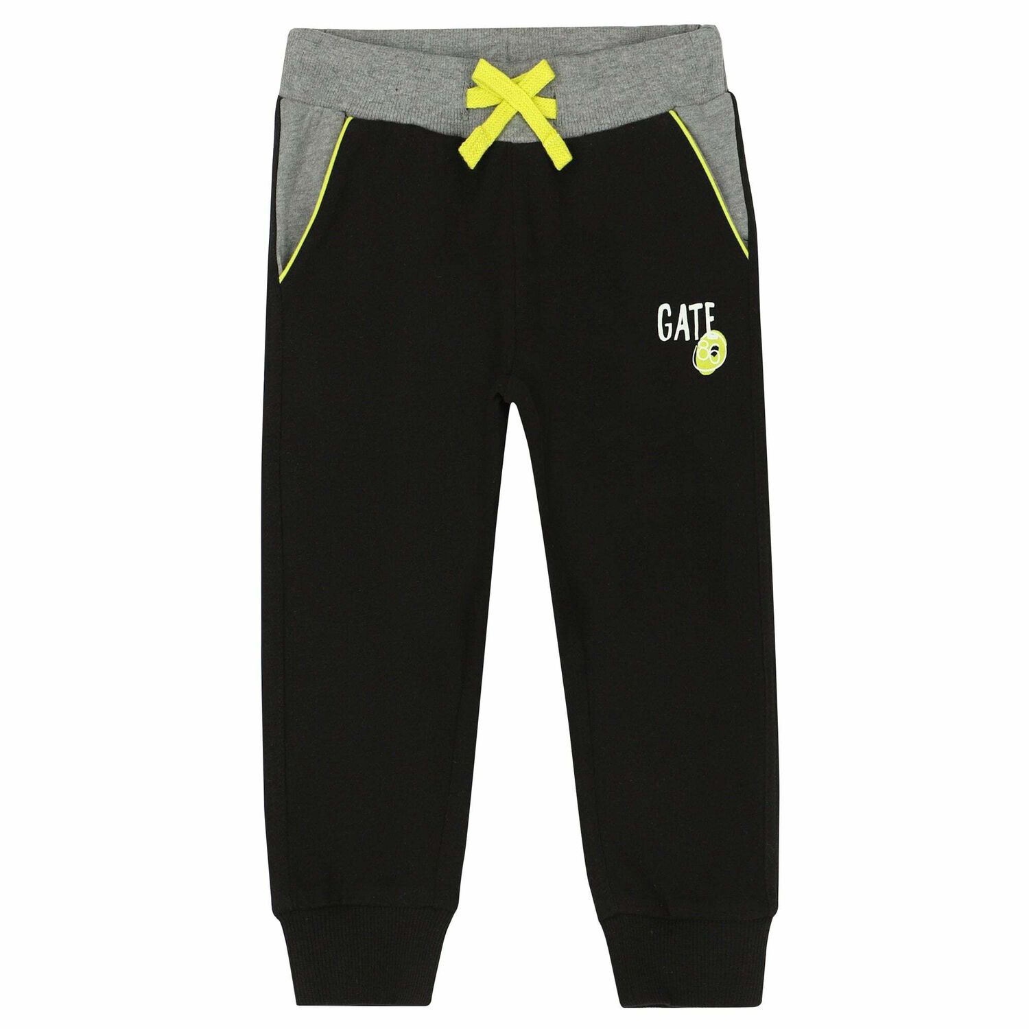 Boys Black & Grey Tracksuit, 1, hi-res