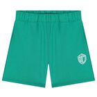 Boys White & Green Logo Shorts Set, 1, hi-res