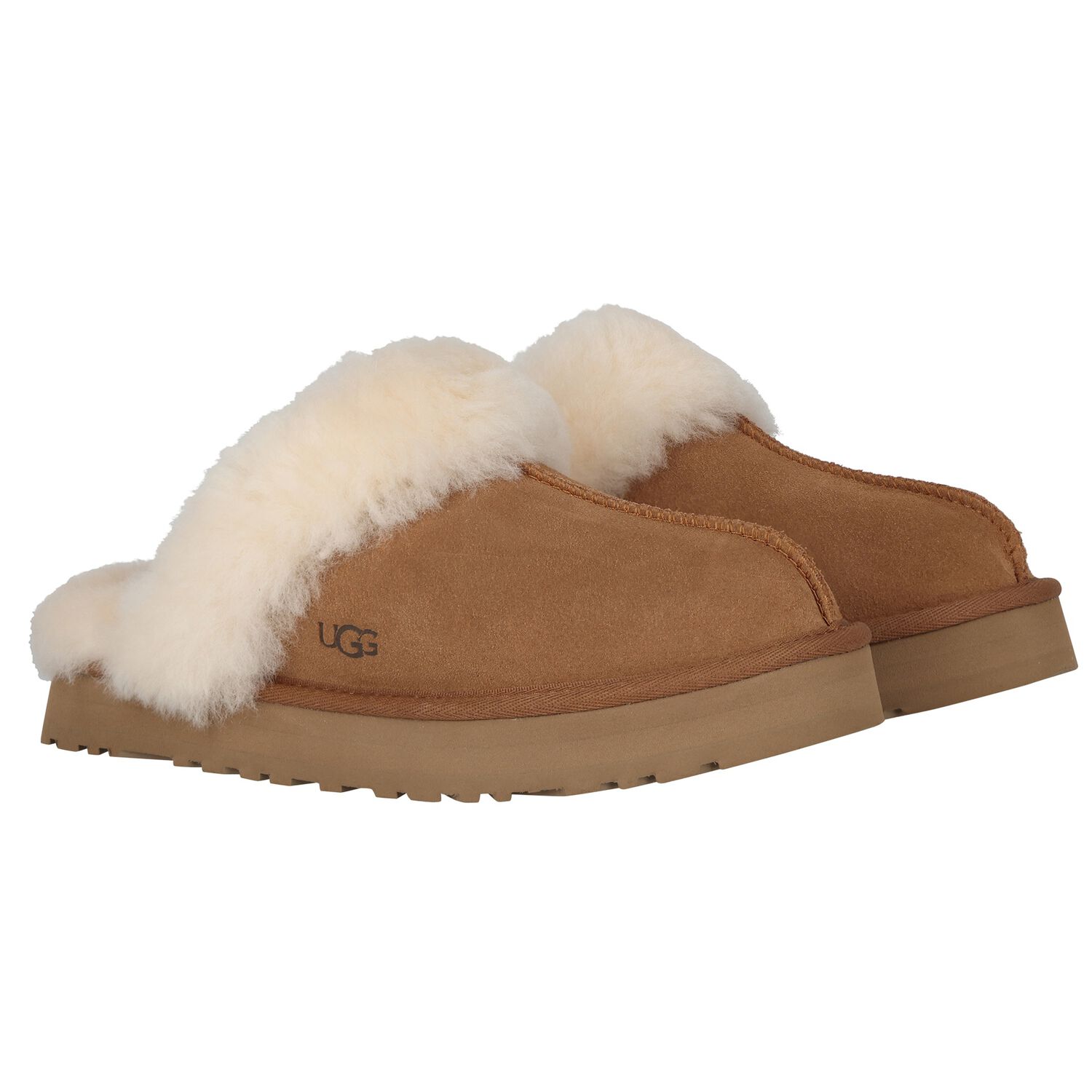 Girls Chestnut Brown Disquette Slider Slippers, 1, hi-res