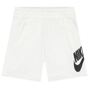 Boys White Jersey Shorts