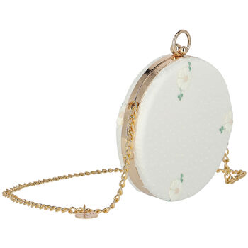 Girls Ivory & Gold Floral Handbag