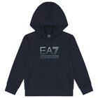 Boys Navy Blue Logo Tracksuit, 2, hi-res
