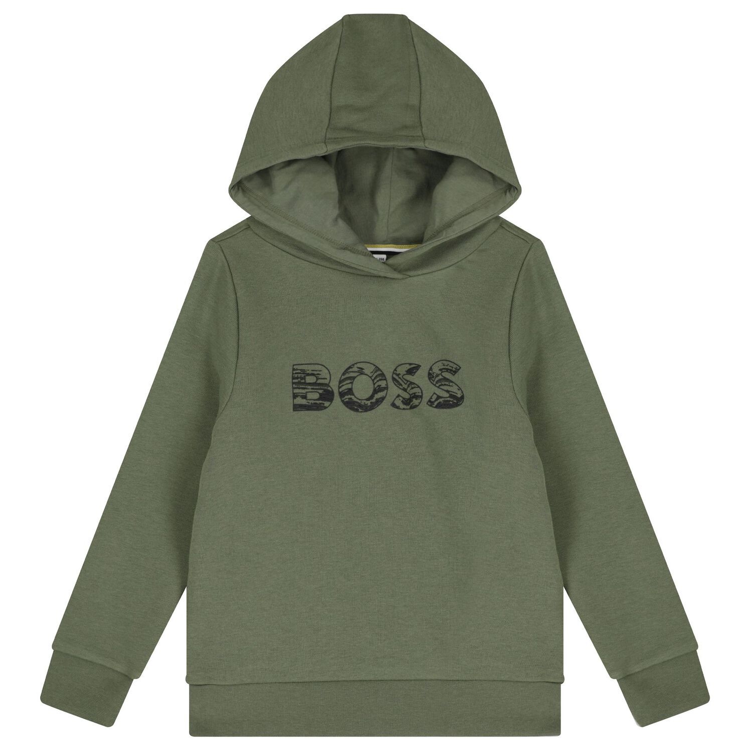 Boys Green Logo Hooded Top, 2, hi-res