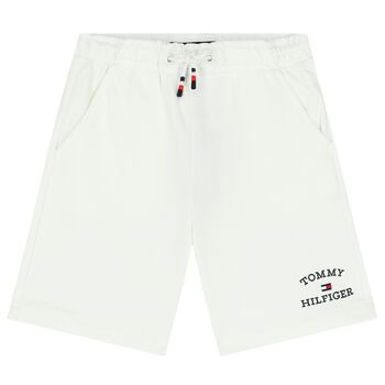 Boys White Logo Shorts