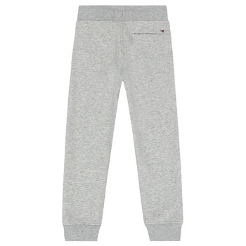 Boys Grey Logo Joggers